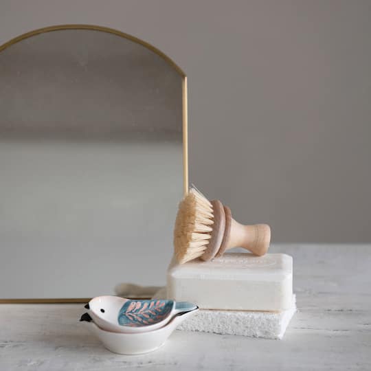 Hello Honey® 10'' Brass Finished Metal Framed Standing Mirror
